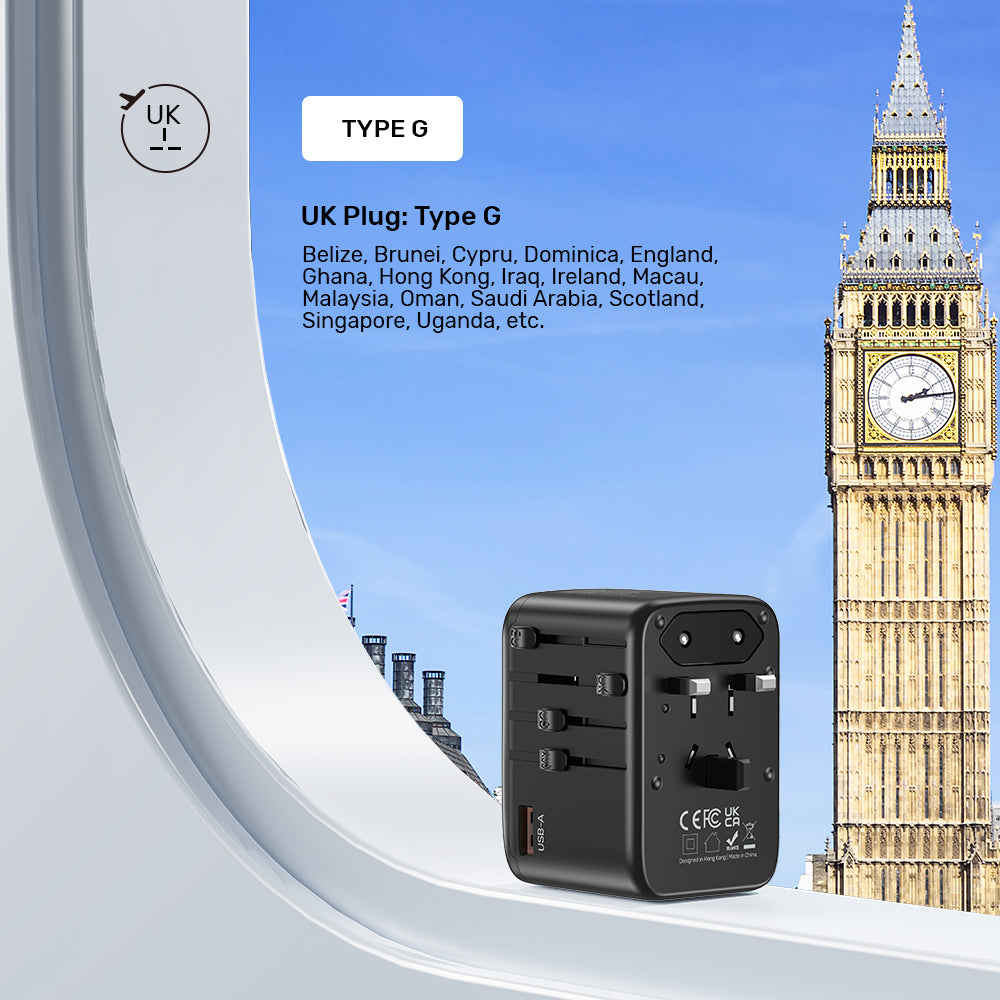 محول سفر عالمي من Unitek GaN بقدرة 65 واط 