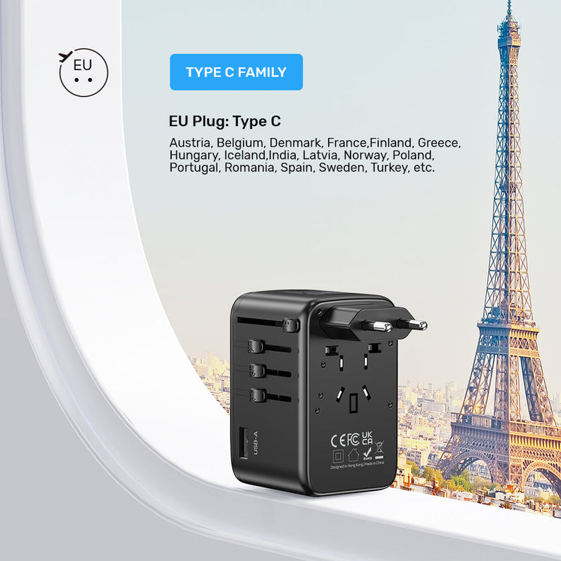 Unitek GaN 100W Universal Travel Adapter