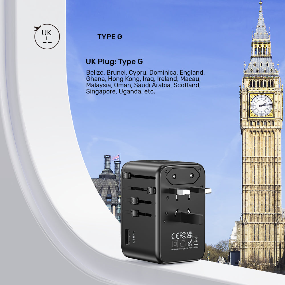 محول سفر عالمي من Unitek GaN بقدرة 100 واط 