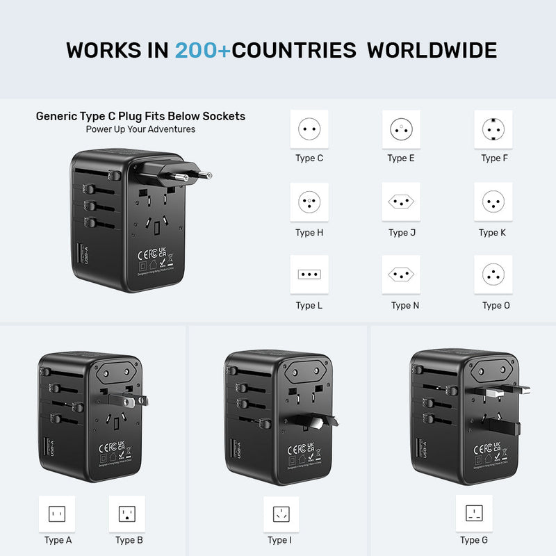 Unitek GaN 100W Universal Travel Adapter