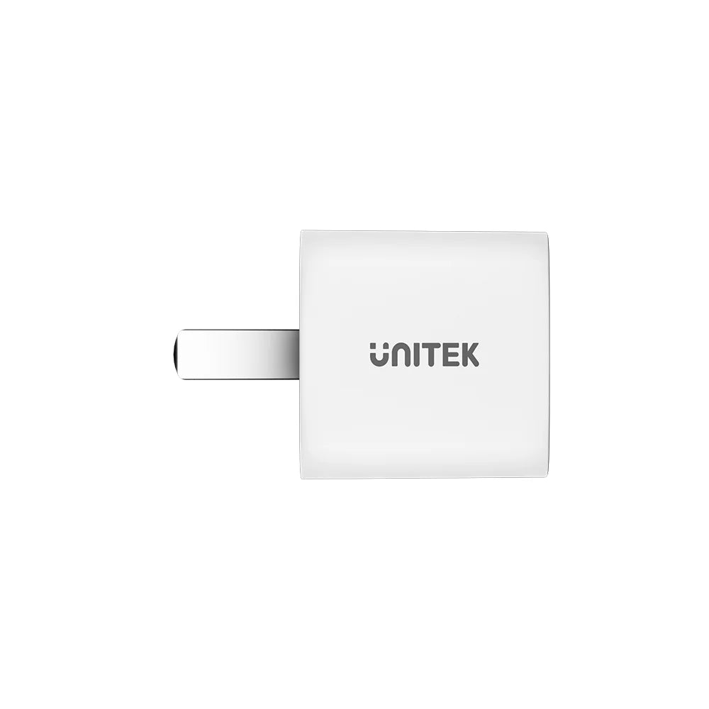 Unitek 33W Mini GaN Wall Charger – Dual Port USB-C PD 3.0 & USB-A QC 3.0 - Ultra-Compact Design - Fast Charging for iPhone 12–15 Series - Model P1125A
