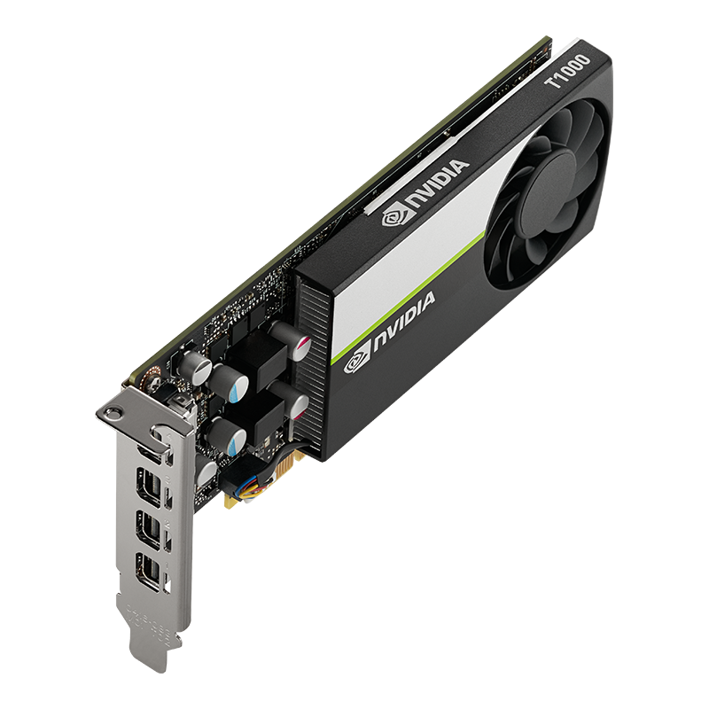 PNY NVIDIA T1000 8GB GDDR6, 896 CUDA Cores, PCIe 3.0, 50W, Low-Profile Single-Slot, 4x Mini DisplayPort