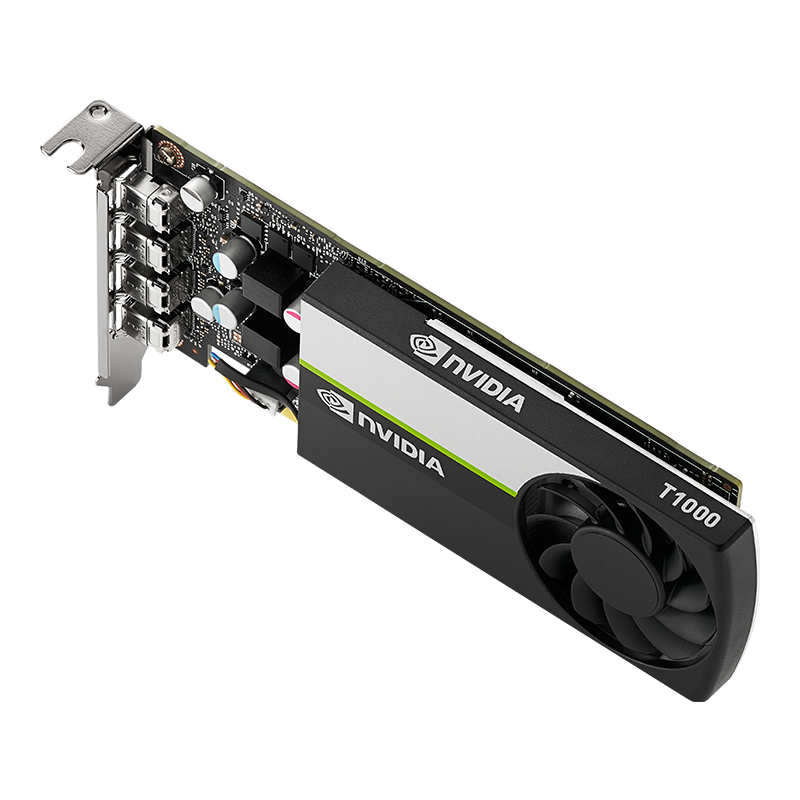 PNY NVIDIA T1000 8GB GDDR6, 896 CUDA Cores, PCIe 3.0, 50W, Low-Profile Single-Slot, 4x Mini DisplayPort