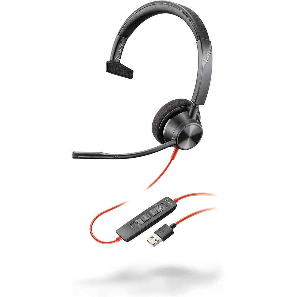 Poly Blackwire 3310 Mono USB-C Headset, Microsoft Teams Certified, Noi ...