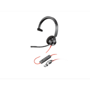 Poly Blackwire 3310 Mono USB-C Headset, Microsoft Teams Certified, Noise-Canceling Mic, Inline Controls, with USB-C/A Adapter