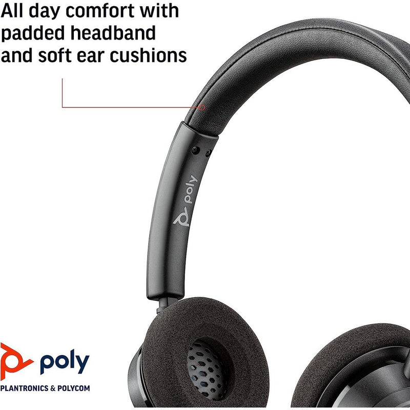 Poly Plantronics - Blackwire 3320 USB-A - Wired, Dual-Ear (Stereo) Headset with Boom Mic - USB-A to Connect to Your PC, Mac or Cell Phone - Works with Teams, Zoom & More