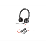 Poly Plantronics - Blackwire 3320 USB-A - Wired, Dual-Ear (Stereo) Headset with Boom Mic - USB-A to Connect to Your PC, Mac or Cell Phone - Works with Teams, Zoom & More