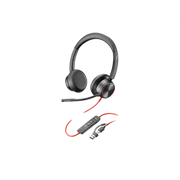 Poly Blackwire 8225 Stereo USB-C Headset + USB-C/A Adapter – Noise-Canceling Mic, Hybrid ANC, USB-C and USB-A Compatible