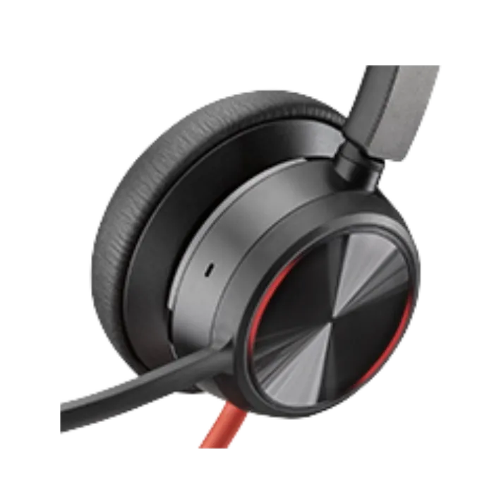 Poly Blackwire 8225 Stereo USB-C Headset + USB-C/A Adapter – Noise-Canceling Mic, Hybrid ANC, USB-C and USB-A Compatible