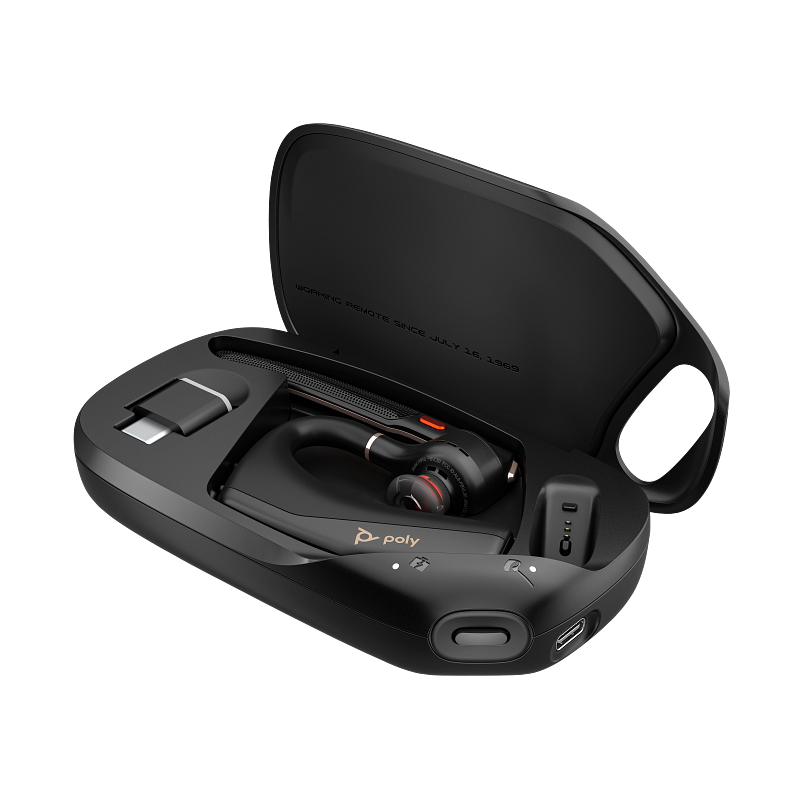 Poly Voyager Free 20 Wireless Earbuds with USB-C Adapter – ANC, Noise-Canceling Mic, Bluetooth, Multipoint, Charging Case