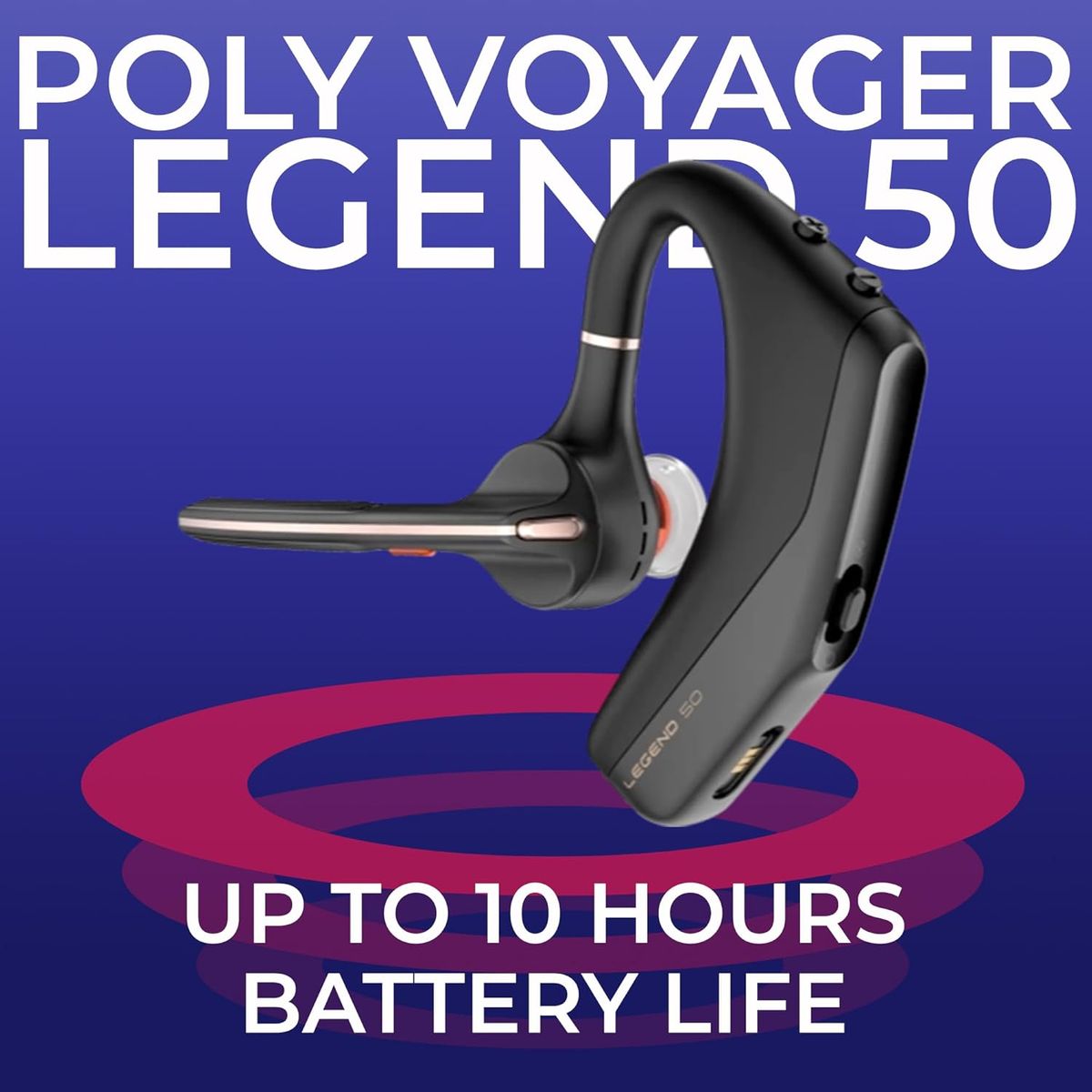 Poly Voyager Free 20 Wireless Earbuds with USB-C Adapter – ANC, Noise-Canceling Mic, Bluetooth, Multipoint, Charging Case