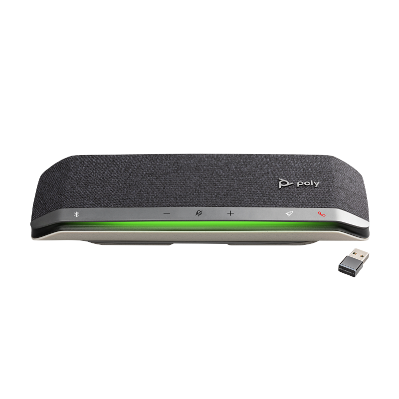 Poly Sync 40 (772C4AA) Wireless Bluetooth Conference Speakerphone, USB-A/USB-C, 3-Microphone Array, 30-Hour Battery, IP64, Noise Reduction