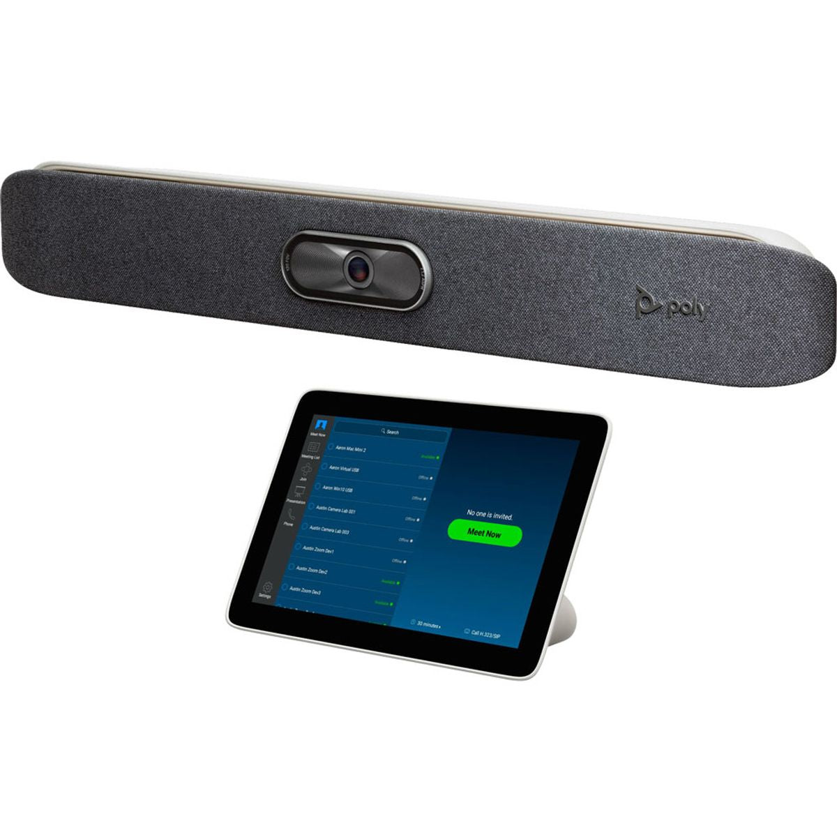 Poly Studio X30 All-In-One Video Bar + TC8 Controller Kit – 4K Camera, Beamforming Mic & Built-in Cloud Conferencing