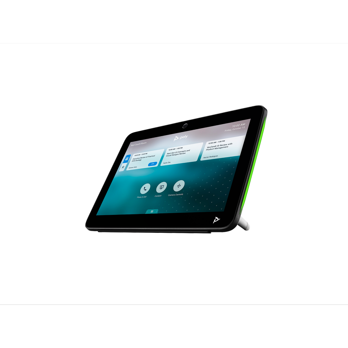 Poly TC10 Touch Controller, 10.1″ PoE Room Panel, 16:10 WXGA, Zoom & Teams Certified, Wall/Glass/Table Mount, LED Status, RJ-45
