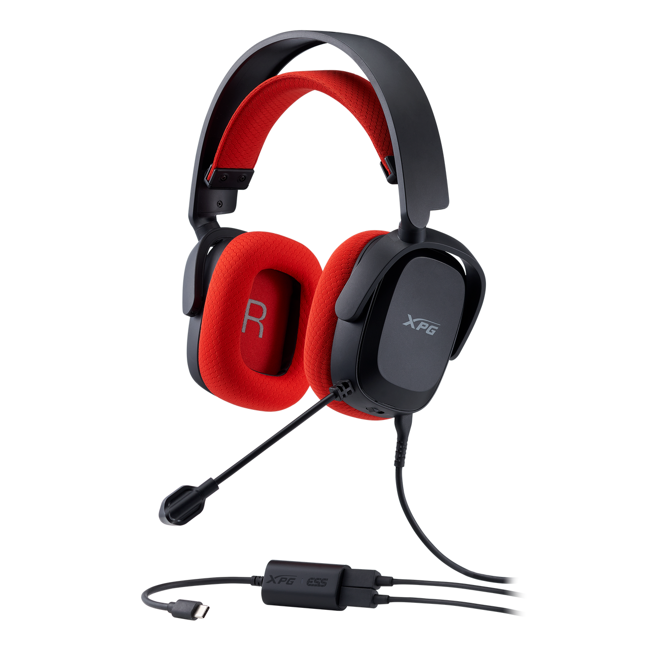 XPG Precog Studio 100-8000Hz Mic 4.4mm Audio Jack Mute Switch Volume Control Mic Jack USB c to A Adapter USB-C DAC