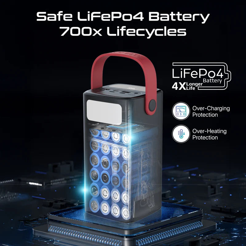 Promate PowerMine-80 80,000 mAh 65W Power Bank Station – PD 3.0, QC 3.0, 4-Way Recharge, LED Torch, Rugged Design