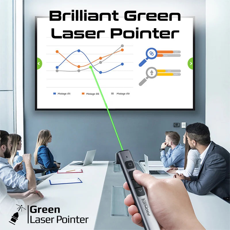 جهاز عرض لاسلكي عالمي سهل الاستخدام من بروميت ProPointer-S مع قلم ستايلس