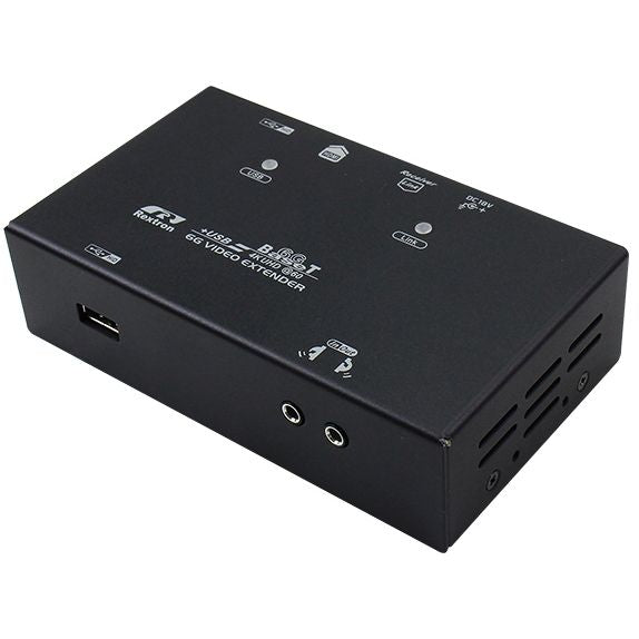 Rextron EVBMU-M6119 موسع HDMI و USB بتقنية HDBaseT بدقة 4K عبر Cat6، بطول 100 متر، مع IR ثنائي الاتجاه، وHDCP 2.2، ودعم KVM