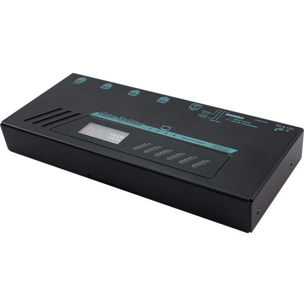 Rextron VKSM-6G14 4-Port 4K HDMI Splitter, 1x4 HDMI 2.0, 4K@60Hz 4:4:4, EDID, HDCP 2.2, Metal Housing