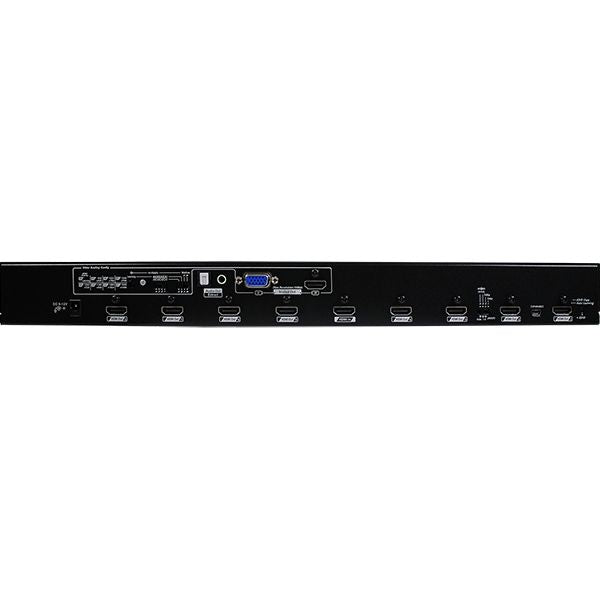 Rextron VKSM-K618 10-Port True 4K HDMI Splitter, 8 HDMI + VGA/HDMI Outputs, Audio Extractor, EDID, HDCP 2.2