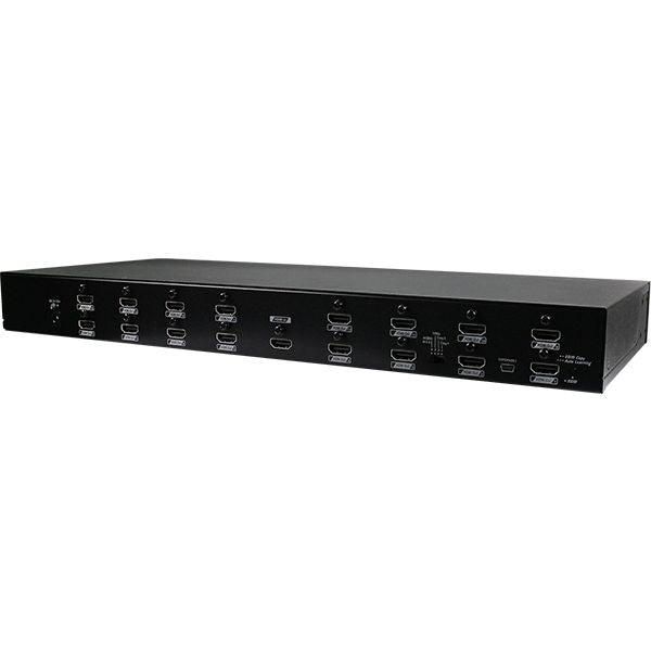 مقسم ريكسترون VKSM-6G116 16 منفذ HDMI 2.0 حقيقي بدقة 4K، 4K عند 60 هرتز 4:4:4، سهولة التوسع، EDID، HDCP 2.2، قابل للتركيب على الرف