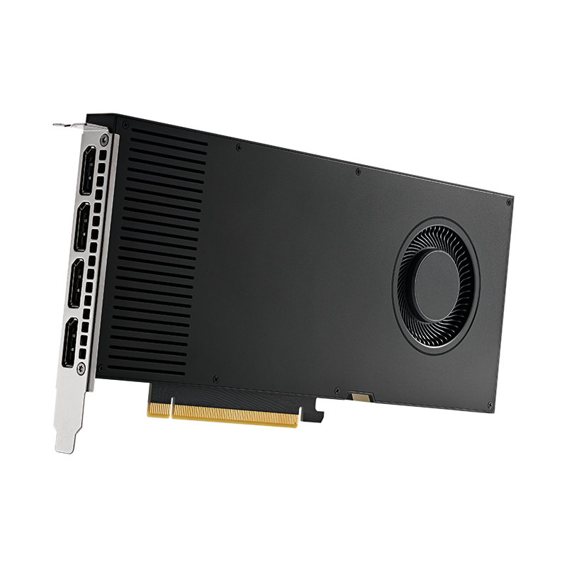 PNY NVIDIA RTX A4000 16GB GDDR6 ECC, 6144 CUDA Cores, PCIe 4.0, 140W, Single-Slot, 4x DisplayPort 1.4