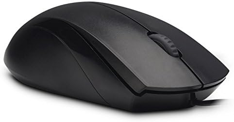 Rapoo N1600 Wired Silent 1000DPI Optical USB Mouse - Black