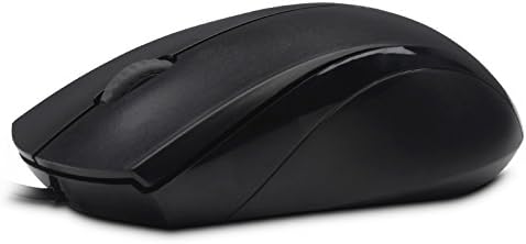 Rapoo N1600 Wired Silent 1000DPI Optical USB Mouse - Black