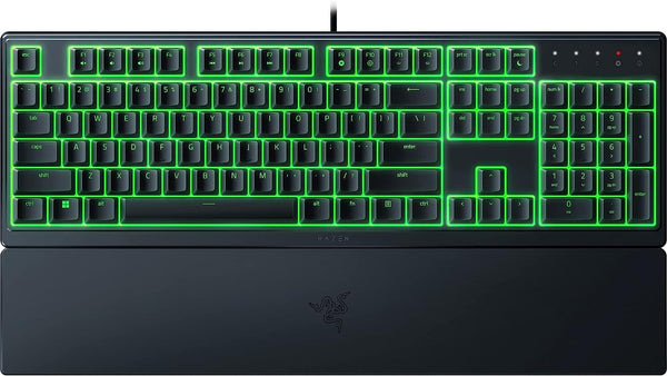 Razer Ornata V3 X Gaming Keyboard: Low-Profile Keys - Silent Membrane Switches - Spill Resistant - Chroma RGB Lighting - Ergonomic Wrist Rest
