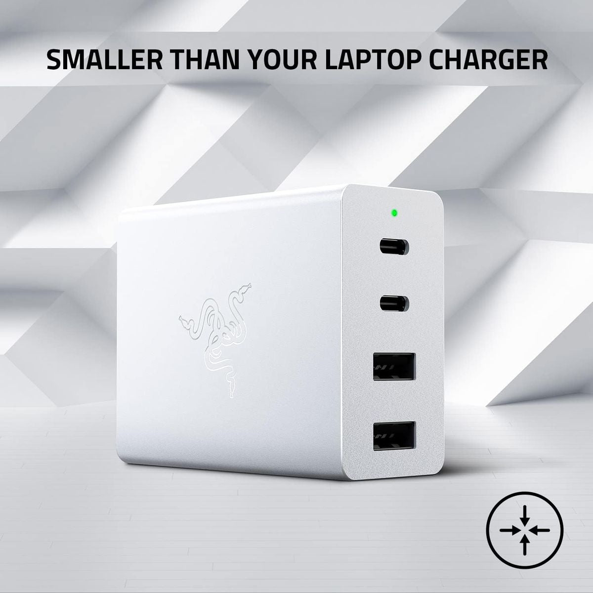 Razer USB-C 130W GaN Charger – 2x USB-C & 2x USB-A Ports, Compact ...