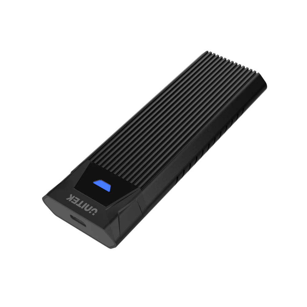علبة UNITEK SolidForce Lite NVMe M.2 SSD - USB 3.2 الجيل الثاني (10 جيجابت في الثانية)، علبة ألومنيوم بدون أدوات، تدعم UASP، لمحركات أقراص M-Key PCIe SSD