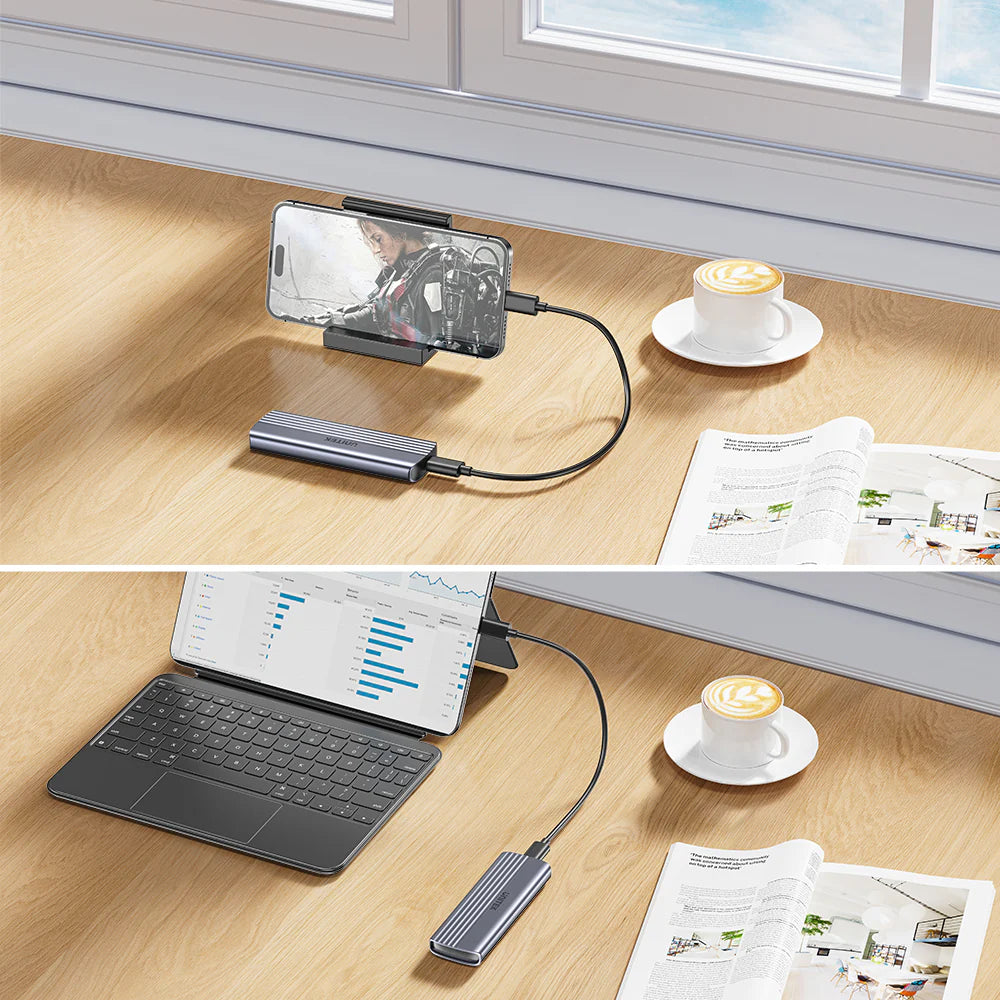 Unitek M.2 PCIe NVMe SSD Enclosure – USB-C 3.1 Gen 2 - 10Gbps Transfer Speed - Supports M-Key & B&M-Key SSDs (2230/2242/2260/2280) - Aluminum Alloy