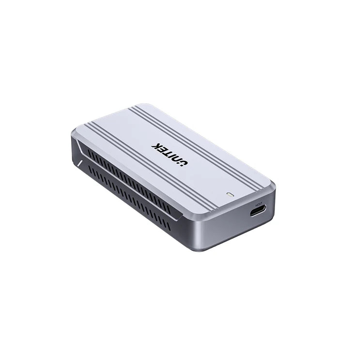 علبة وحدة تخزين M.2 SSD من UNITEK بسرعة 40 جيجابت في الثانية USB4 — علبة خارجية عالية السرعة لوحدة تخزين NVMe مع منفذ USB-C، تصميم تبريد من الألمنيوم، تركيب بدون أدوات