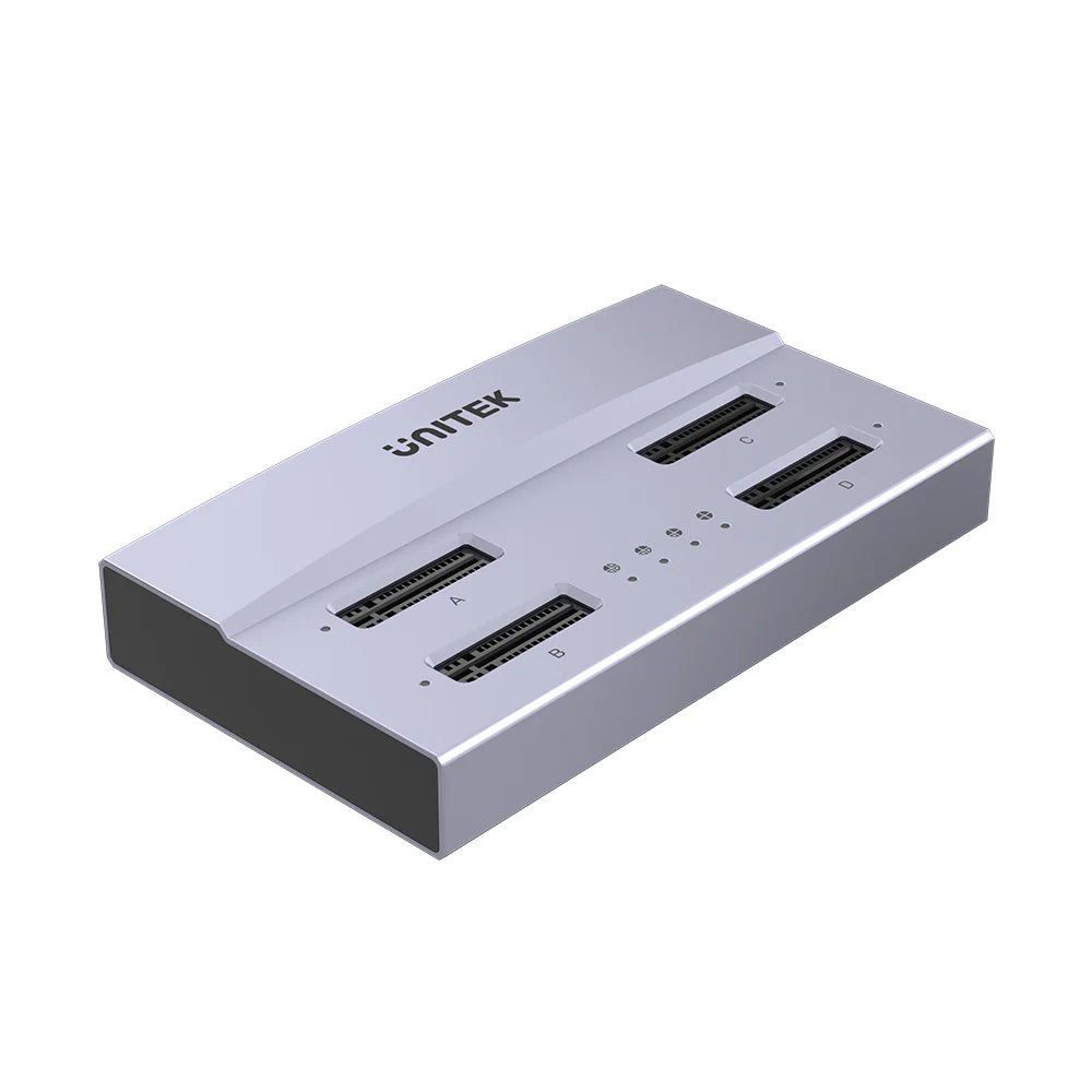 Unitek USB4 4-Bay M.2 SSD Docking Station – 40 Gbps USB4/Thunderbolt3, 1-to-3 Offline Clone, Aluminum, 32 TB Support