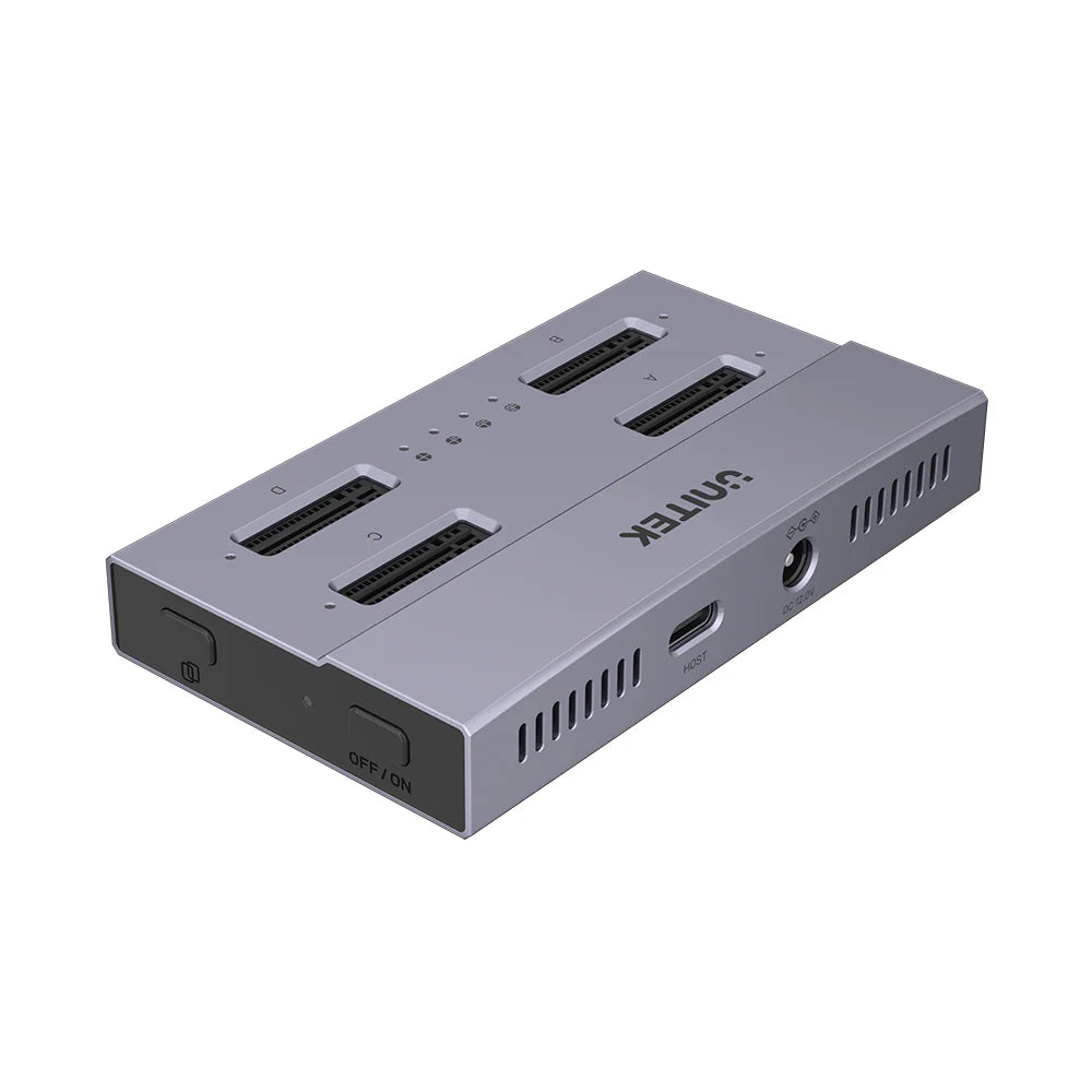 Unitek USB4 4-Bay M.2 SSD Docking Station – 40 Gbps USB4/Thunderbolt3, 1-to-3 Offline Clone, Aluminum, 32 TB Support