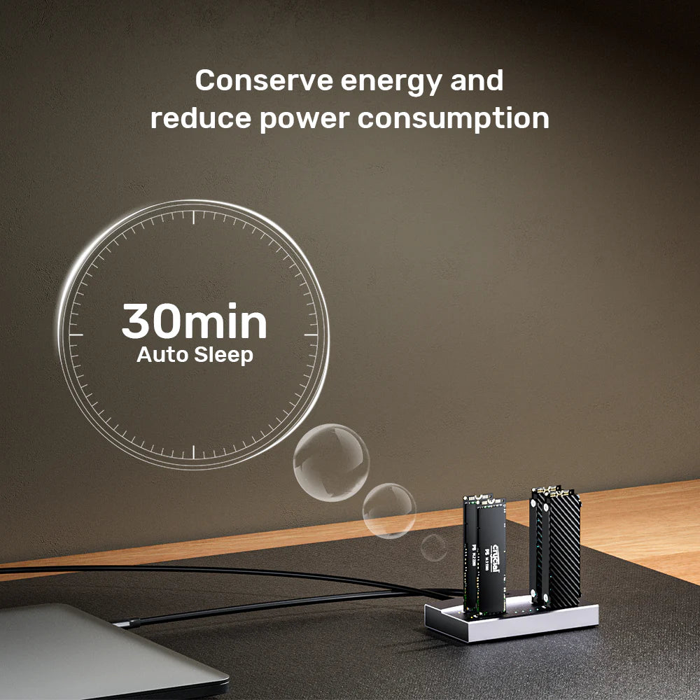 Unitek USB4 4-Bay M.2 SSD Docking Station – 40 Gbps USB4/Thunderbolt3, 1-to-3 Offline Clone, Aluminum, 32 TB Support