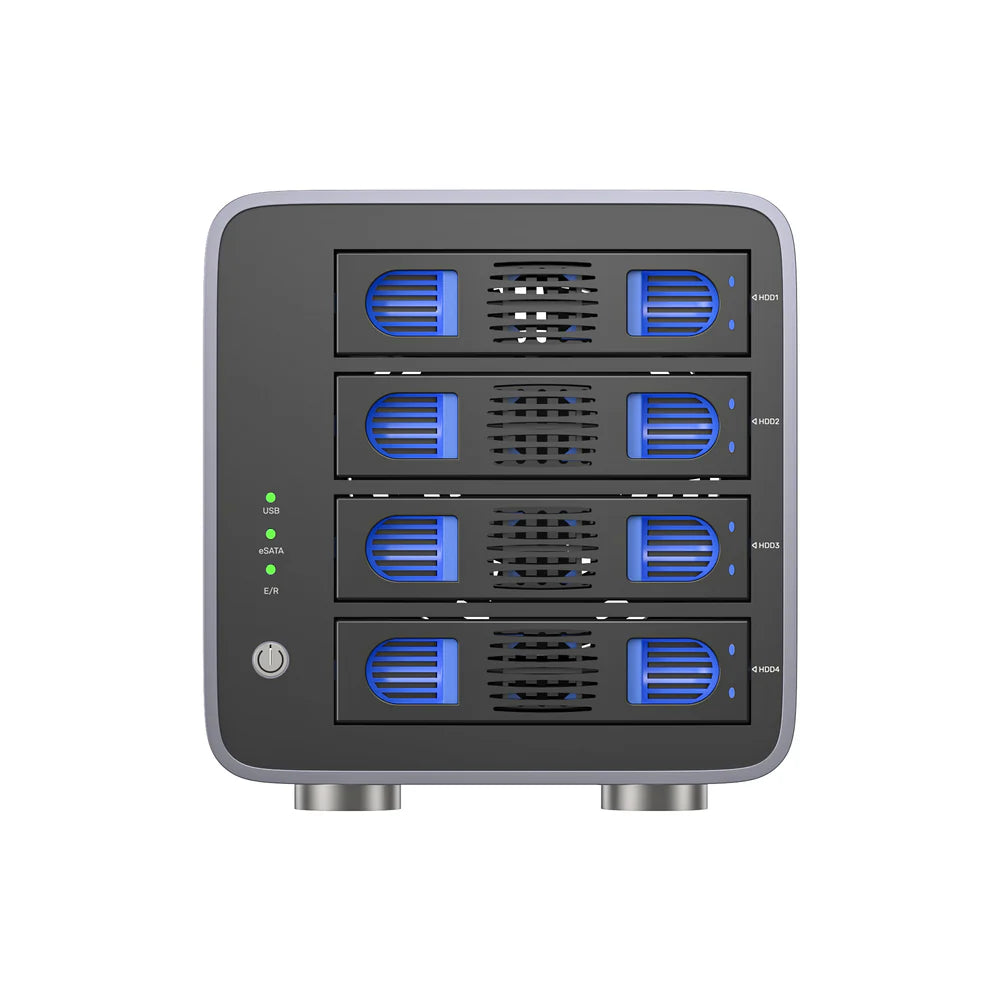 Unitek 4-Bay RAID External Hard Drive Enclosure – USB 3.0 (5 Gbps) & eSATA Support, 8 RAID Modes, Aluminum, 80 TB, Cooling Fan