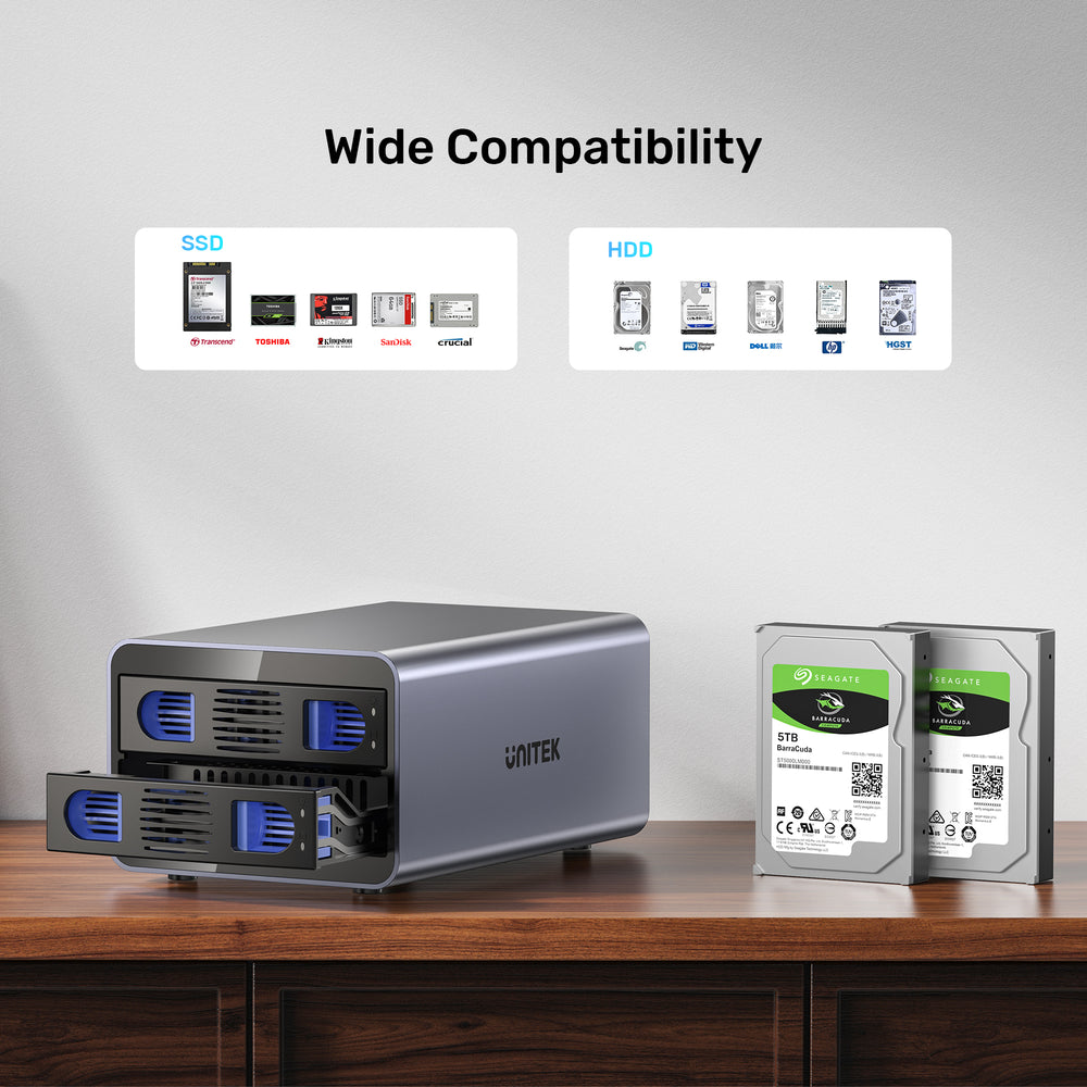 Unitek 2 Bay USB-C RAID External Hard Drive Enclosure