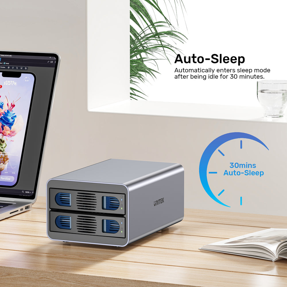 Unitek 2 Bay USB-C RAID External Hard Drive Enclosure