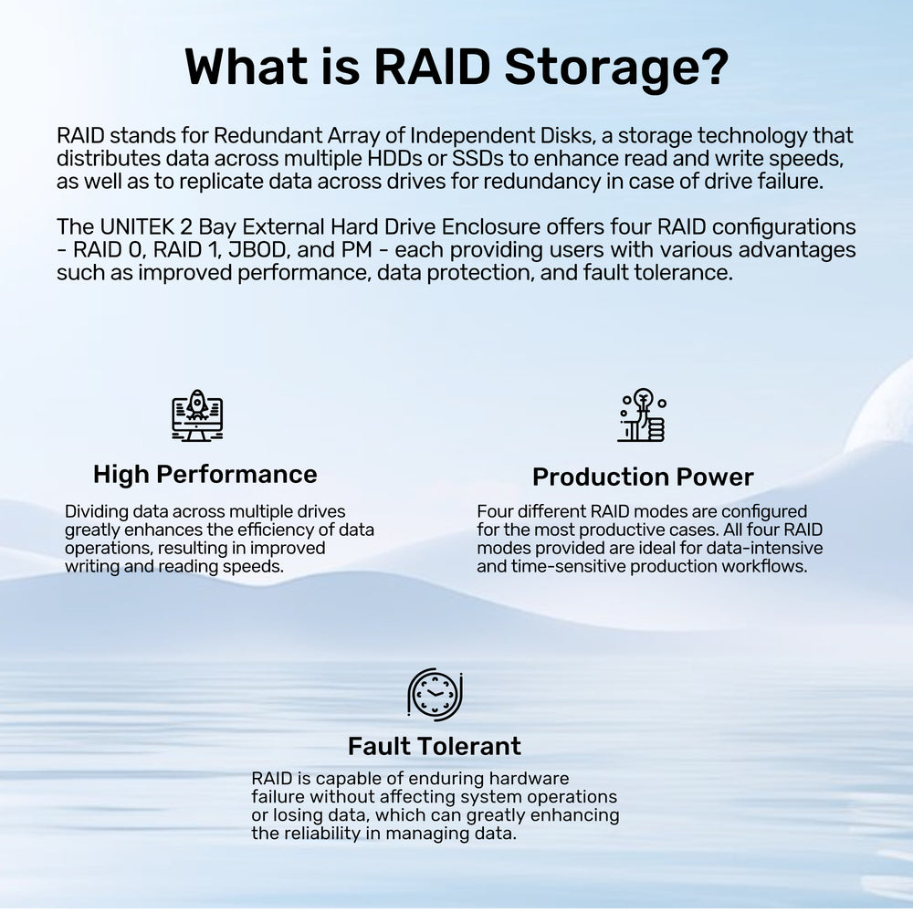 Unitek 2 Bay USB-C RAID External Hard Drive Enclosure