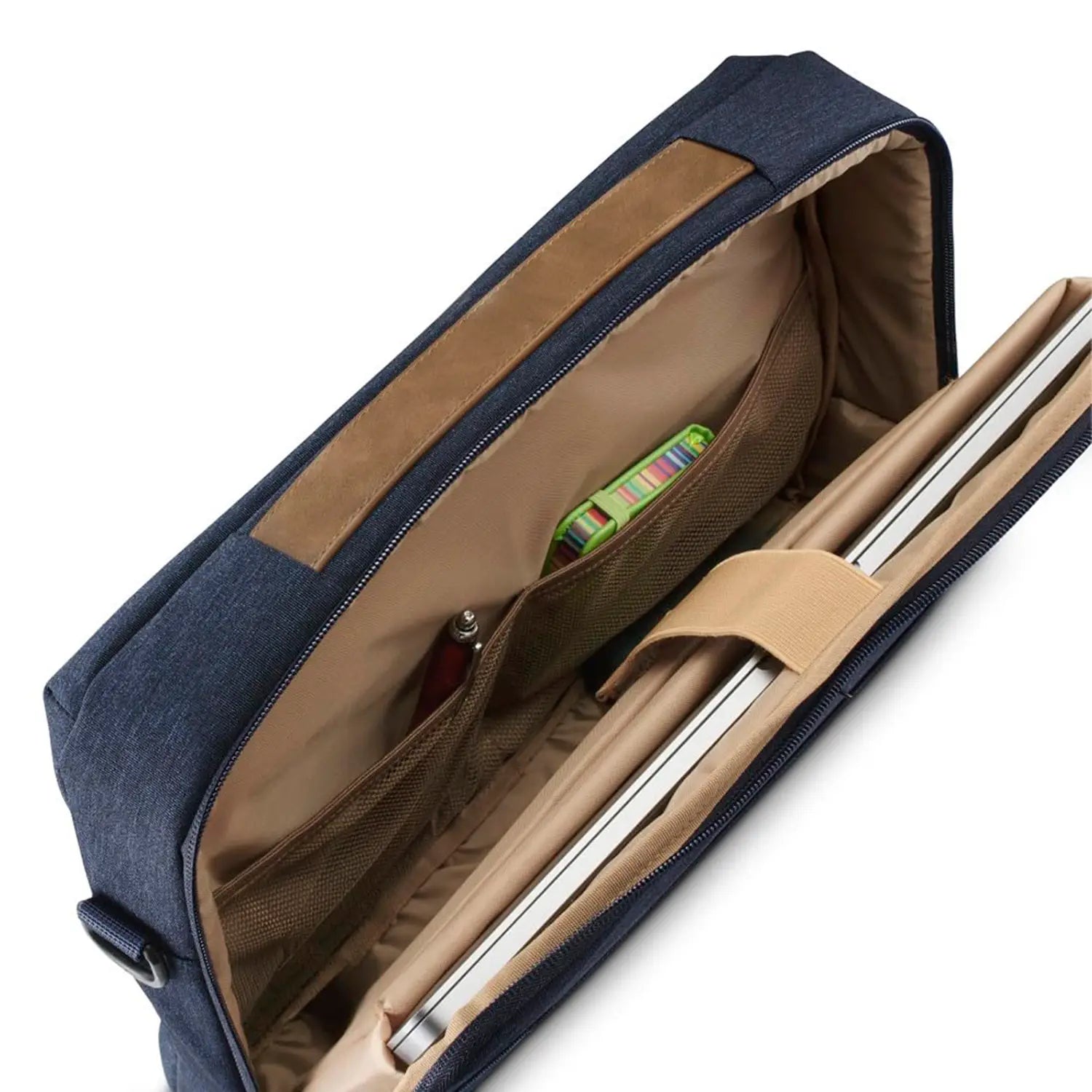 Hama Casual Laptop Bag for 14.1" Laptop , Padded Notebook & Tablet Compartments , Water-Resistant , Organizer Pocket , Adjustable Shoulder Strap , Blue