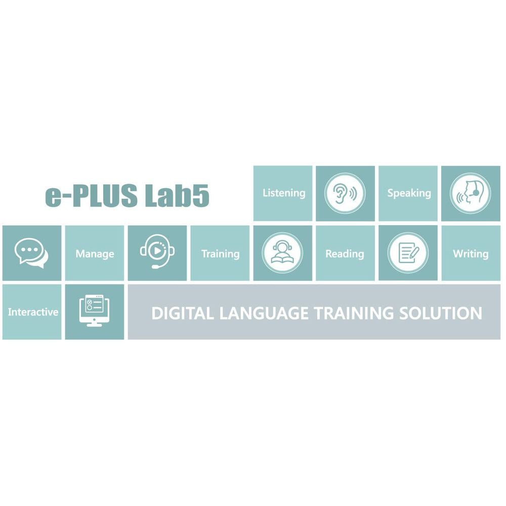 SINEW e-Plus Lab 5 منصة تدريب رقمي للغات مع تعليم تفاعلي، تدريب شفهي، وإدارة الفصول الدراسية