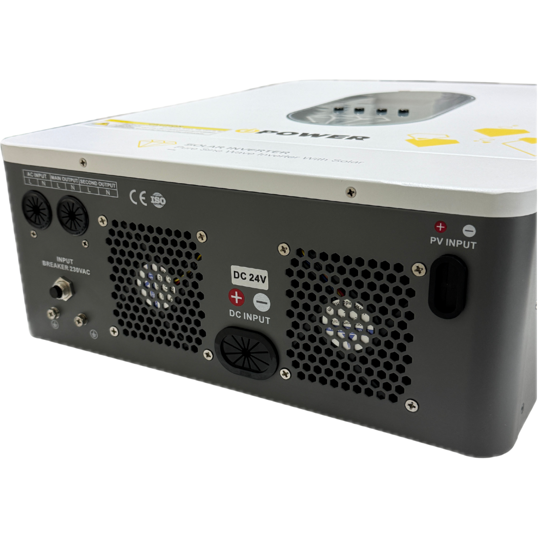 عاكس شمسي iPower GA4024EMH بقدرة 4 كيلوواط وجهد 24 فولت، قدرة قصوى للألواح الكهروضوئية 4500 واط، نطاق MPPT ‏60-500 فولت، موجة جيبية نقية، نظام إدارة بطارية الليثيوم BMS، IP21