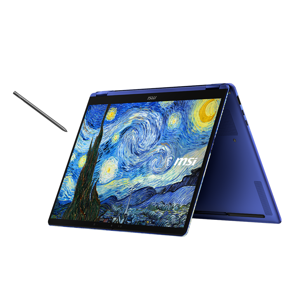 MSI Prestige 14 Flip AI+ Starry Night - Van Gogh Edition Copilot+ PC - 14” FHD+ OLED 60Hz Touchscreen - Intel Core Ultra X9 378H - 32GB RAM - 1TB SSD - Shared - WIN 11