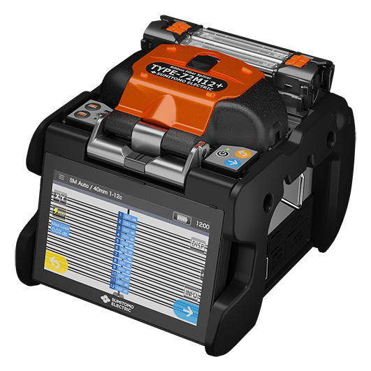 Sumitomo TYPE-72M12+ AI-Powered Ribbon Fiber Splicer, 1-12 Core, NanoTune Core Alignment, Dual Heaters, Touchscreen, Replaceable V-Grooves, Fast Splice and Heat