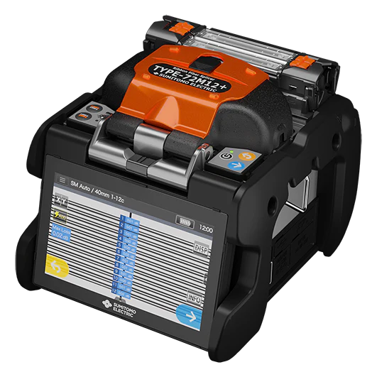 Sumitomo TYPE-72M12+ AI-Powered Ribbon Fiber Splicer, 1-12 Core, NanoTune Core Alignment, Dual Heaters, Touchscreen, Replaceable V-Grooves, Fast Splice and Heat