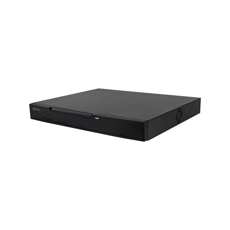 Sunell 16 قناة جهاز تسجيل فيديو رقمي هجين XVR بدقة 4K، AHD/TVI/CVI/CVBS/IP، اكتشاف بالذكاء الاصطناعي، شبكة LAN مزدوجة، HDMI/VGA، 2 قرص صلب بسعة تصل إلى 16 تيرابايت، 32 قناة IP