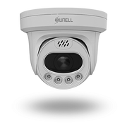 كاميرا SUNELL 4MP Dome Smart Turret IP، عدسة 4 مم، الأشعة تحت الحمراء 40 مترًا/ضوء دافئ 30 مترًا، كشف الوجه والسيارة، ميكروفون، فتحة SD، IP66