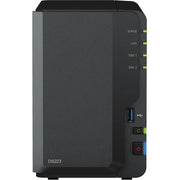 Synology DiskStation DS223 2-Bay NAS, Quad-Core 1.7GHz, 2GB DDR4, 1GbE, USB 3.2, RAID Support