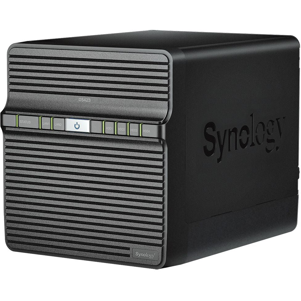 Synology DiskStation DS423 – 4-Bay NAS, Quad-Core 1.7GHz CPU, 2GB DDR4, Btrfs, Dual 1GbE, USB 3.2 Gen 1, Up to 72TB Capacity